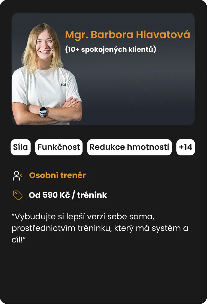 Kondicni tréner Barbora Hlavatová